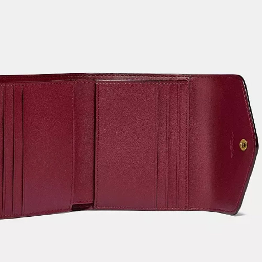 NETs Wyn Small Leather Wallet In Colorblock Signature Canvas - Picture 2 of 7